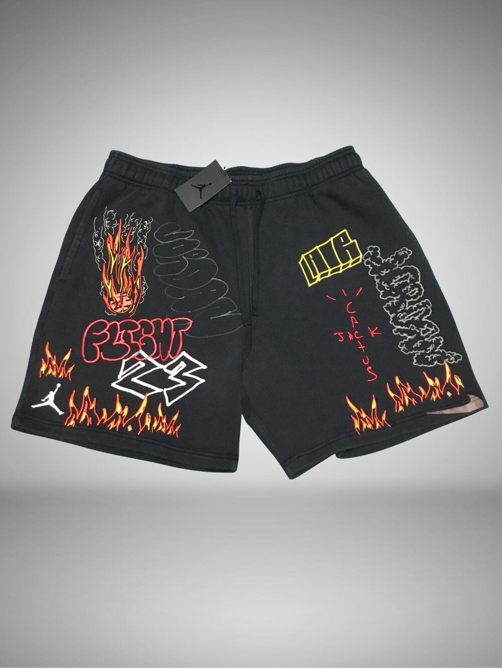 Jordan X Travis Scott Black Fleece Shorts Men's Size 2XL CK4026-010 - Picture 1 of 1